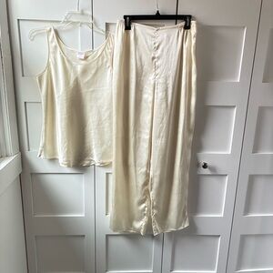 Enchanting Ivory Silky Pajama Set